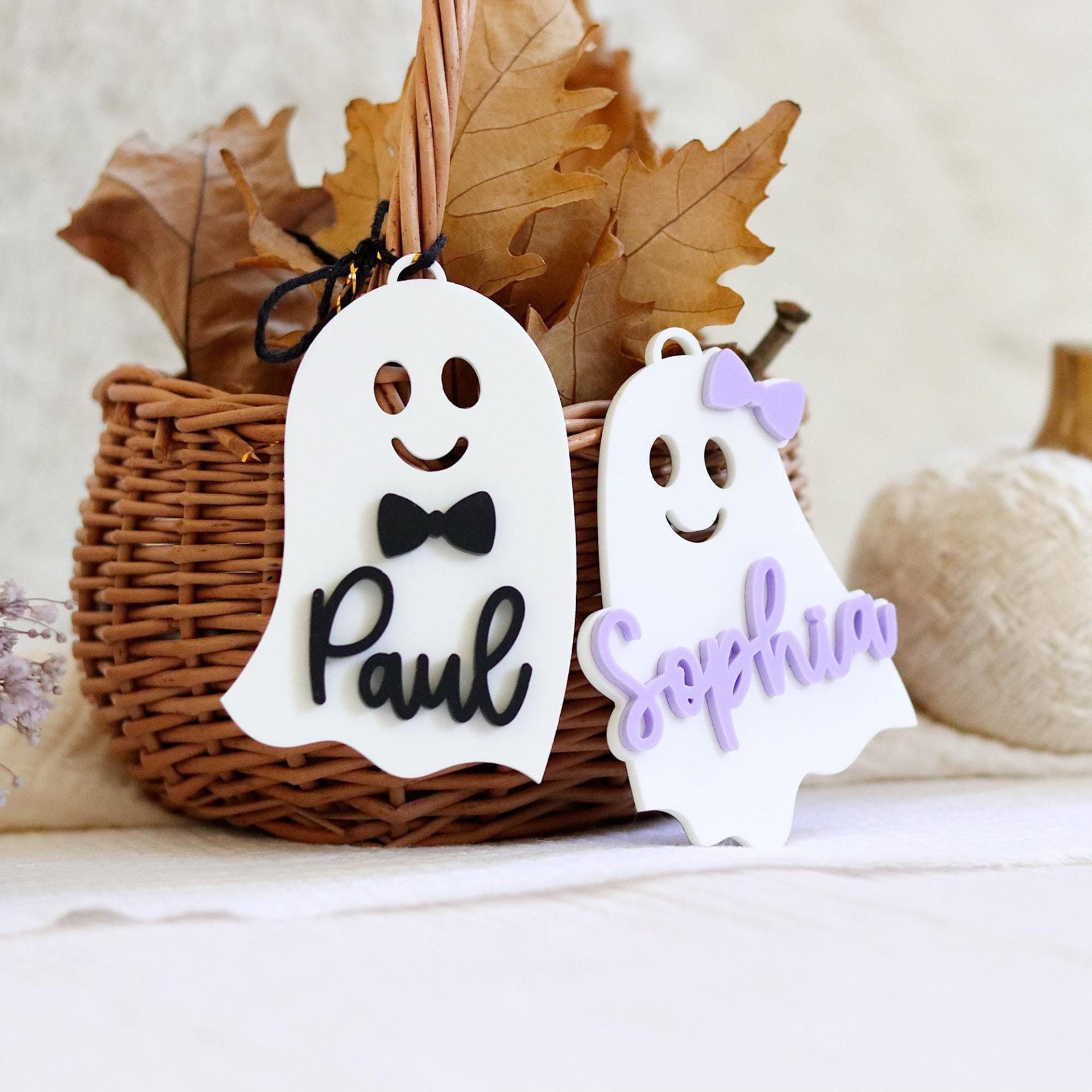 Halloween Anhänger Personalisiert, Korb, Dekoration, Geschenke Kinder von RaeubertochterDE