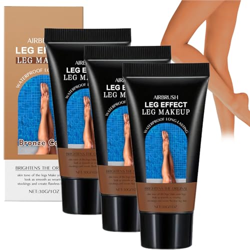 Leg Makeup Wasserdicht, Full Coverage Körper Concealer, Narben & Tattoo Abdeckung, Für Reife Haut, Glattes Langanhaltendes Make-up Für Beine & Körper, 30g (Bronze Farbe) (3pcs) von Raevior