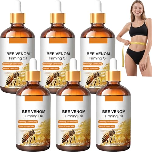 Venolift Bee Venom Straffendes Öl, Bee Venom Hautstraffendes Serum, Straffendes Körperöl für Frauen, Körperfeuchtigkeitscreme für Trockene Haut, Faltenreparatur & Elastizitätspflege, 100ml (6 PCS) von Raevior
