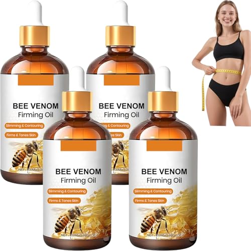 Venolift Bee Venom Straffendes Öl, Bee Venom Hautstraffendes Serum, Straffendes Körperöl für Frauen, Körperfeuchtigkeitscreme für Trockene Haut, Faltenreparatur & Elastizitätspflege, 100ml (4 PCS) von Raevior