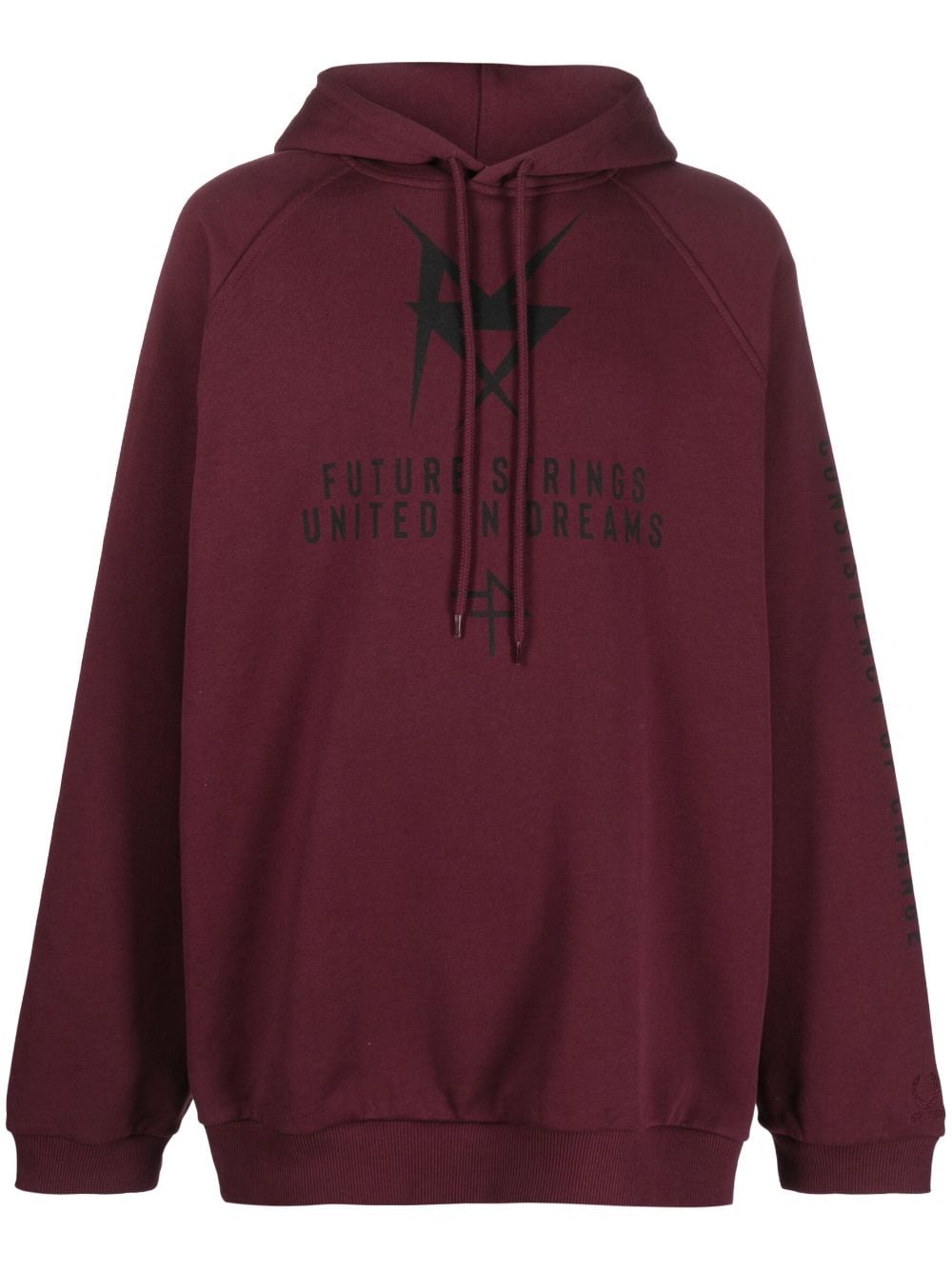 Raf Simons X Fred Perry Hoodie mit Kordelzug - Violett von Raf Simons X Fred Perry