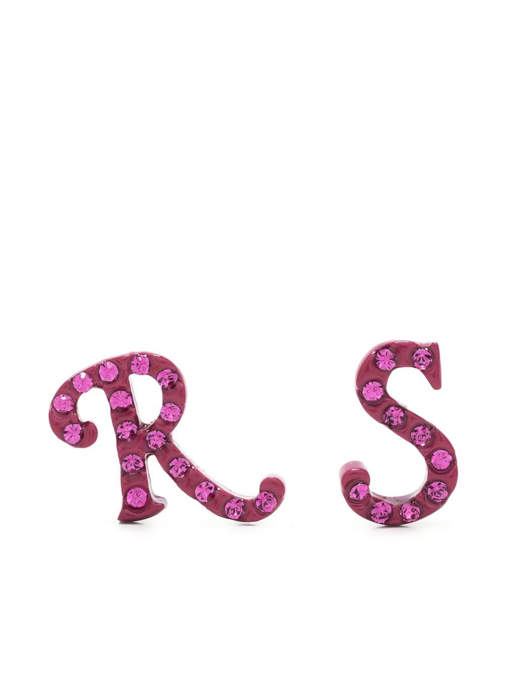 Raf Simons Ohrstecker mit Logo - Rosa von Raf Simons