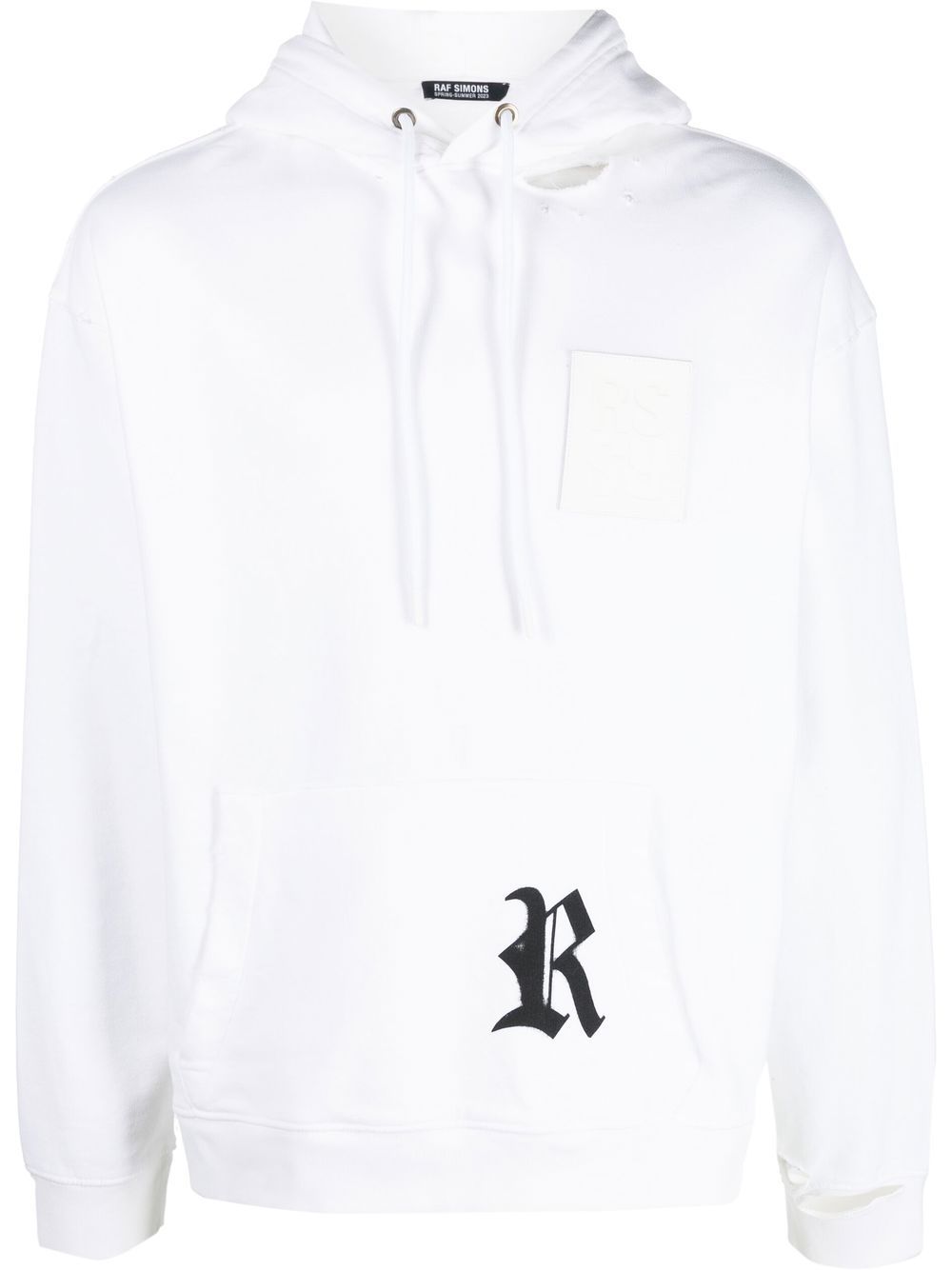 Raf Simons Hoodie mit Logo-Patch - Weiß von Raf Simons