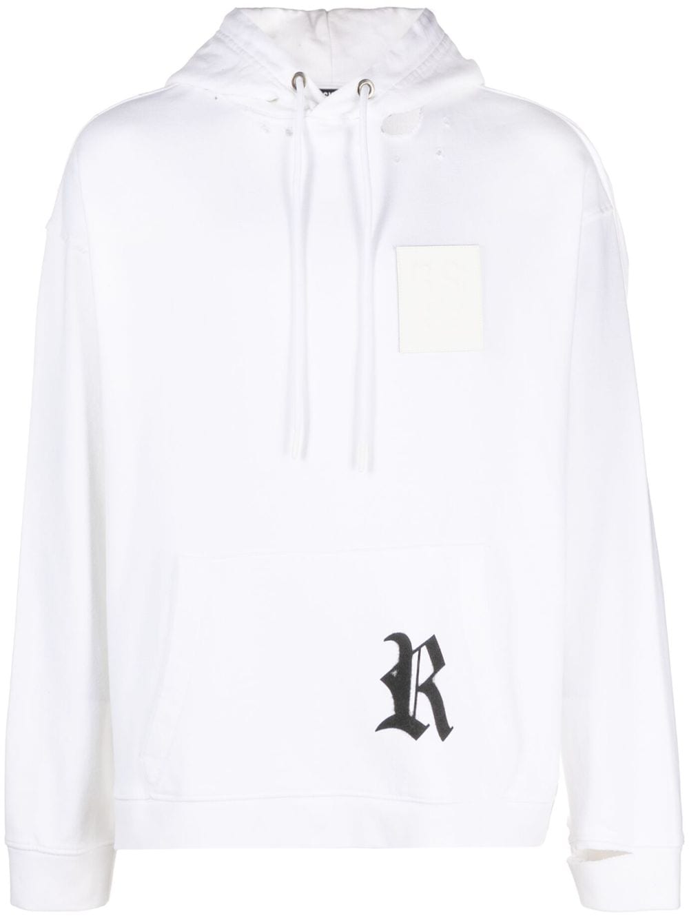 Raf Simons Hoodie im Distressed-Look - Weiß von Raf Simons