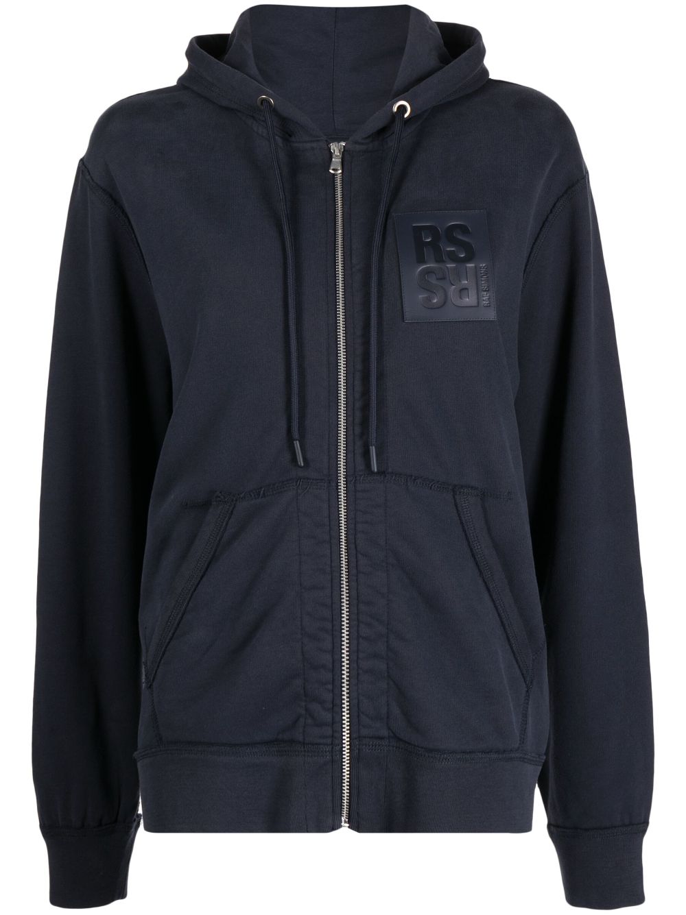 Raf Simons Kapuzenjacke mit Logo-Patch - Blau von Raf Simons