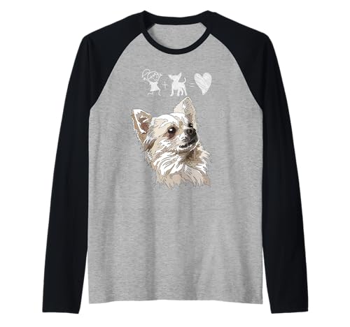 Chihuahua Mama Der Hund Mutter Chiwawa Mama Chihuahua Girl Raglan von Raf THE ARTIST Designs