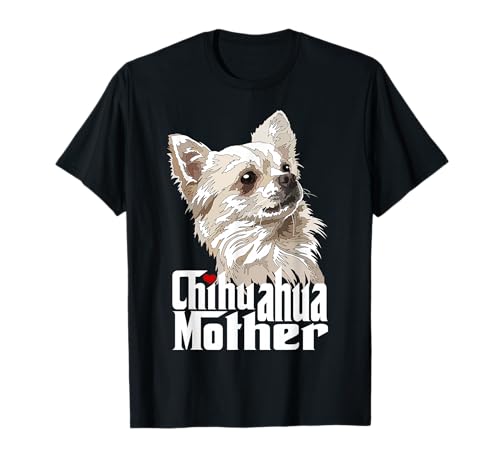 Chihuahua Mutter Langhaar Chihuahua Mama Chiwawa Mama T-Shirt von Raf THE ARTIST Designs