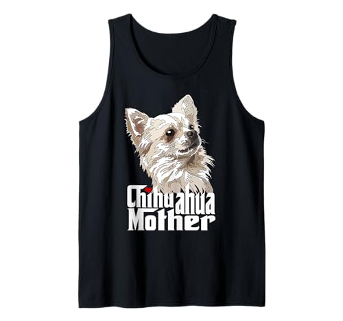 Chihuahua Mutter Langhaar Chihuahua Mama Chiwawa Mama Tank Top von Raf THE ARTIST Designs