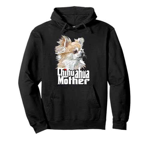 Chihuahua-Mutter mit langen Haaren Chiwawa-Mutter Chihuahua-Mädchen Pullover Hoodie Chihuahua-Mutter mit langen Haaren Chiwawa-Mutter Chihuahua-Mädchen Pullover Hoodie von Raf THE ARTIST Designs