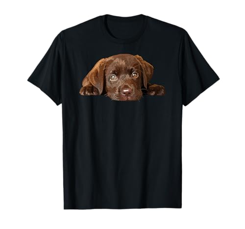 Chocolate Lab Hund Brauner Labrador Retriever Welpe Mama Vater T-Shirt von Raf THE ARTIST Designs