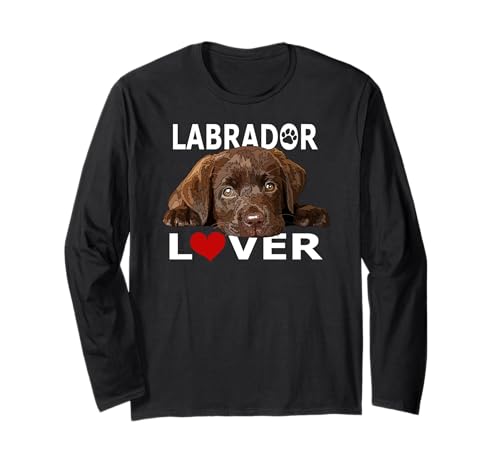 Chocolate Lab Lover Brown Lab Hundeliebe Mama Papa Mutter Vater Langarmshirt von Raf THE ARTIST Designs