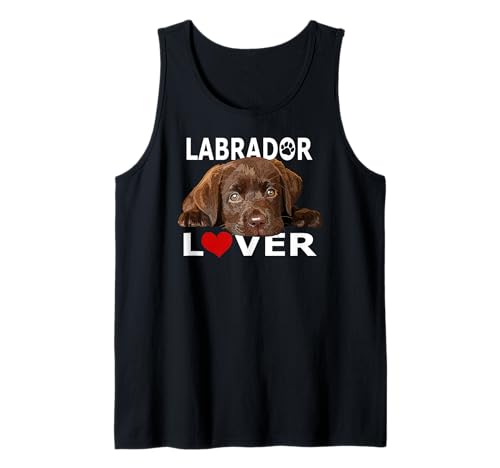 Chocolate Lab Lover Brown Lab Hundeliebe Mama Papa Mutter Vater Tank Top von Raf THE ARTIST Designs