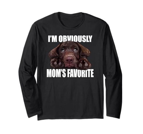 Chocolate Lab Mama Brown Lab Mutter Labrador Mama Hund Mama Langarmshirt von Raf THE ARTIST Designs