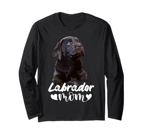 Chocolate Lab Mama Brown Lab Mutter Labrador Mama Hund Mama Langarmshirt von Raf THE ARTIST Designs