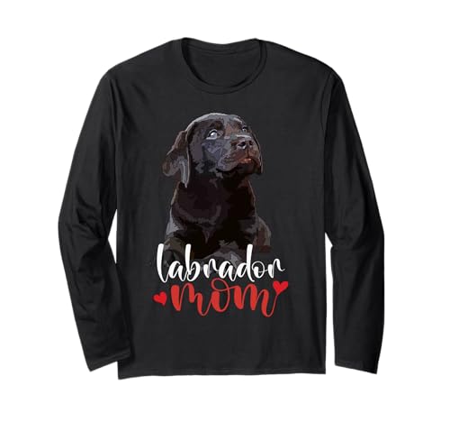 Chocolate Lab Mama Brown Lab Mutter Labrador Mama Hund Mama Langarmshirt von Raf THE ARTIST Designs