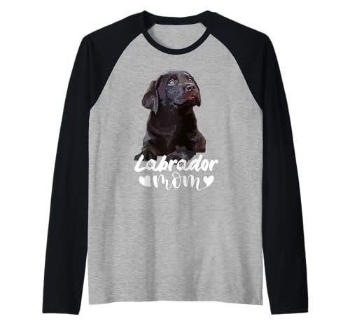 Chocolate Lab Mama Brown Lab Mutter Labrador Mama Hund Mama Raglan von Raf THE ARTIST Designs