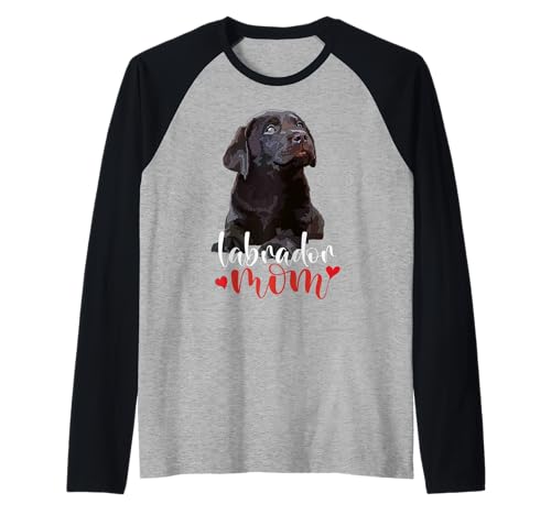 Chocolate Lab Mama Brown Lab Mutter Labrador Mama Hund Mama Raglan von Raf THE ARTIST Designs