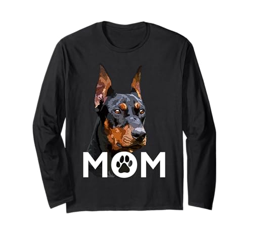 Dobermann Mama Pinscher Hund Mutter Langarmshirt von Raf THE ARTIST Designs