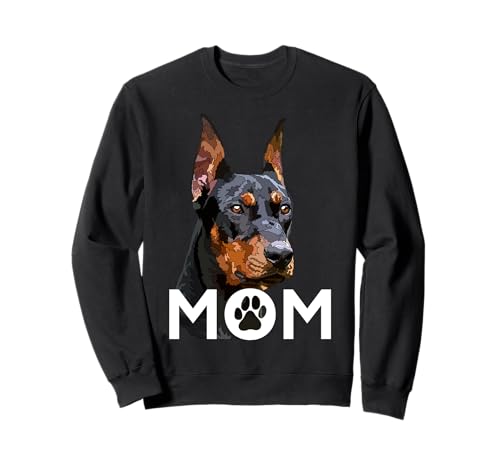 Dobermann Mama Pinscher Hund Mutter Sweatshirt von Raf THE ARTIST Designs