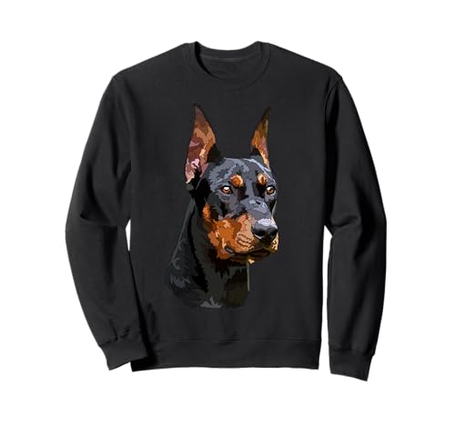 Dobermann Pinscher Hundeliebhaber Mama Papa Sweatshirt von Raf THE ARTIST Designs
