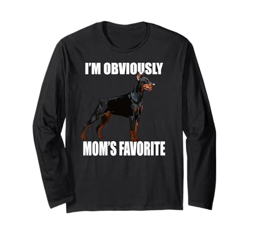 Dobie Mom Dobermann Mama Pinscher Hund Mutter Mama Langarmshirt von Raf THE ARTIST Designs