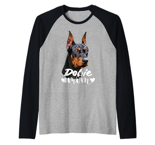 Dobie Mom Dobermann Mama Pinscher Hund Mutter Mama Raglan von Raf THE ARTIST Designs