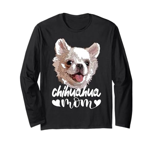 Glückliche Chihuahua-Mutter Die Hundemutter Chiwawa Mama Girl Langarmshirt von Raf THE ARTIST Designs