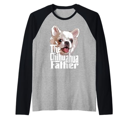 Herren Chihuahua Papa Langhaar Chiwawa Papa Der Chihuahua Vater Raglan von Raf THE ARTIST Designs