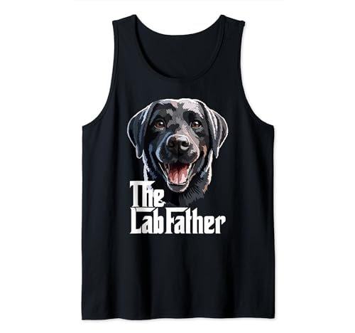 Herren The Lab Father Schwarzer Labrador Retriever Papa Hund Papa Tank Top von Raf THE ARTIST Designs