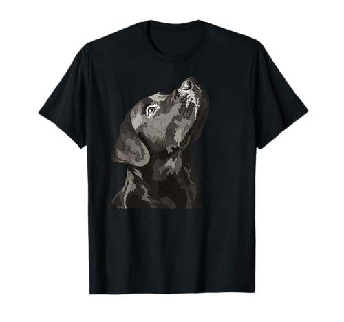 Schwarzer Labrador Retriever schwarzer Laborhund Mama Mutter Papa Vater T-Shirt von Raf THE ARTIST Designs