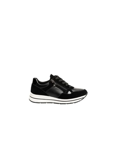 Rafaela Belgini Women Lace Up Sneakers with Zip Detail On Side and Memory Foam Sole (Black, EU Schuhgrößensystem, Erwachsene, Damen, Numerisch, M, 36) von Rafaela Belgini