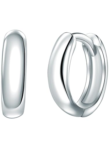 Rafaela Donata Damen Creolen aus 925/- Sterling Silber - Silbercreolen Klappcreolen klassisch von Rafaela Donata