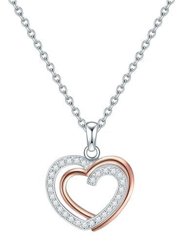 Rafaela Donata Damen Kette mit Anhänger Sterling Silber rosevergoldet/rhodiniert Zirkonia weiß Rafaela Donata Damen Kette mit Anhänger Sterling Silber rosevergoldet/rhodiniert Zirkonia weiß von Rafaela Donata