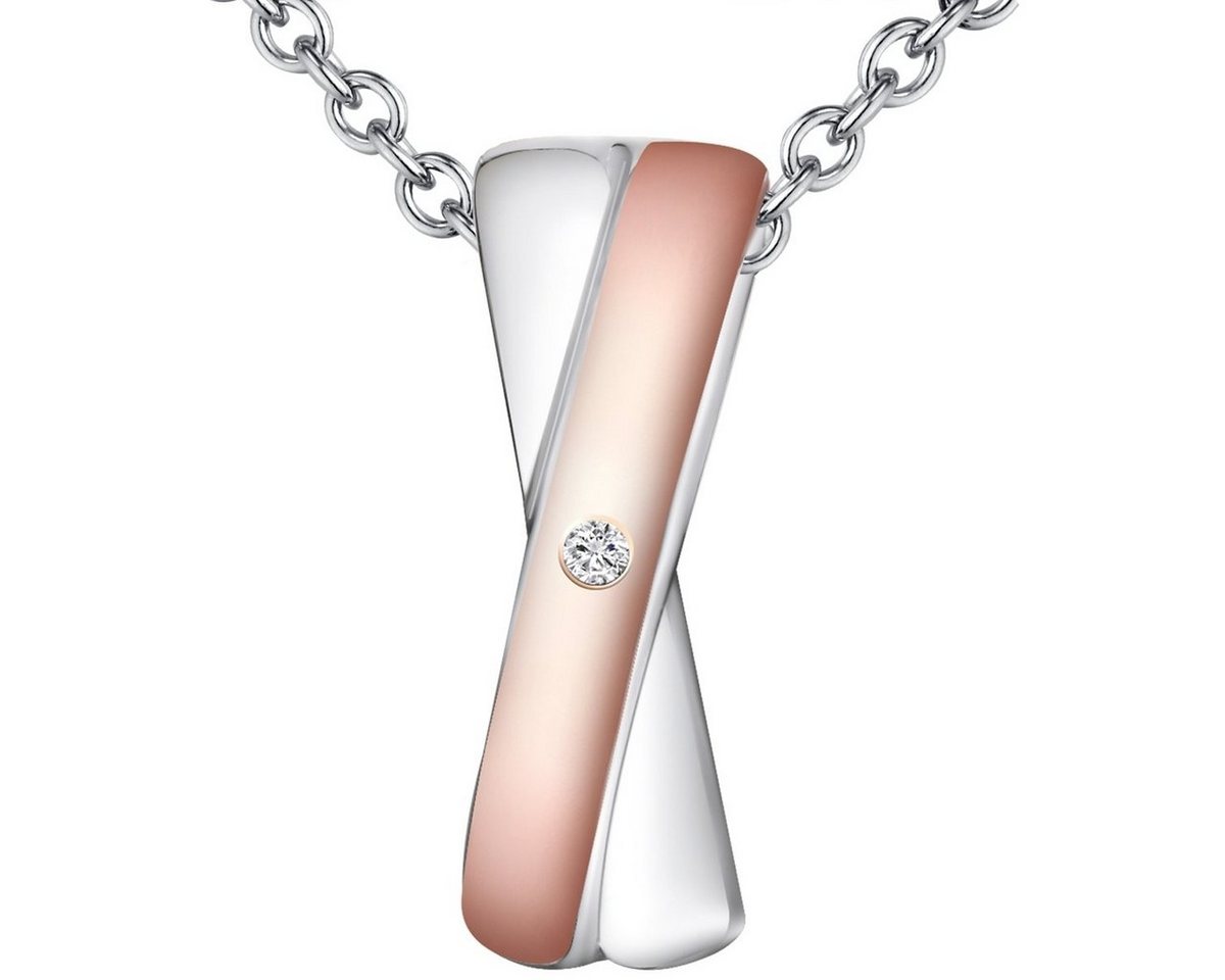 Rafaela Donata Collier silber/roségold, mit Diamant von Rafaela Donata