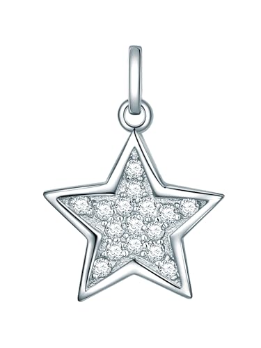 Rafaela Donata Damen Schmuck-Anhänger Stern aus 925/- Sterling Silber mit Zirkonia weiß - Kettenanhänger Silberanhänger Motivanhänger von Rafaela Donata