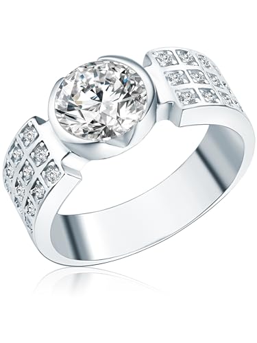 Rafaela Donata Damen Ring 925/- Sterling Silber rhodiniert Zirkonia weiß Silberring von Rafaela Donata