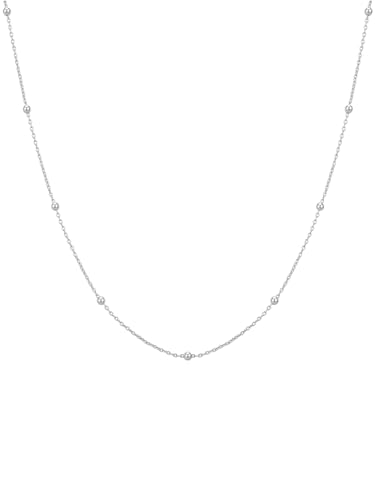 Rafaela Donata Damen Kette 925/- Sterling Silber rhodiniert Ankerkette mit Kugeln von Rafaela Donata