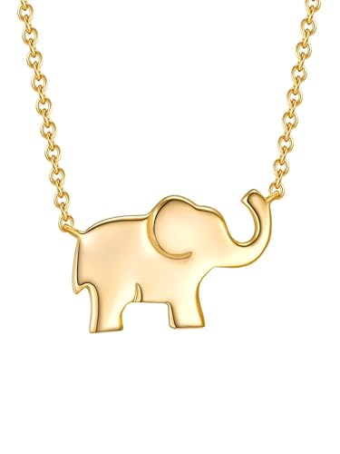 Rafaela Donata Damen Kette aus 925/- Sterling Silber gelbvergoldet 14 Karat Elefant Silberhalskette von Rafaela Donata