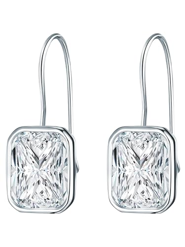Rafaela Donata Damen Ohrhänger aus 925/- Sterling Silber mit Zirkonia weiß im Scherenschliff - Silberohrhänger mit Stein von Rafaela Donata