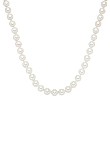 Rafaela Donata Damen Perlenhalskette mit Muschelkernperle 10 mm weiß 925/- Sterling Silber rhodiniert von Rafaela Donata