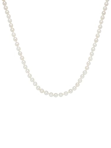 Rafaela Donata Damen Perlenhalskette mit Muschelkernperle 6 mm weiß 925/- Sterling Silber rhodiniert von Rafaela Donata