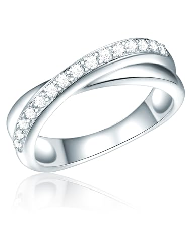 Rafaela Donata Damen Ring 925/- Sterling Silber rhodiniert Zirkonia weiß Silberring von Rafaela Donata