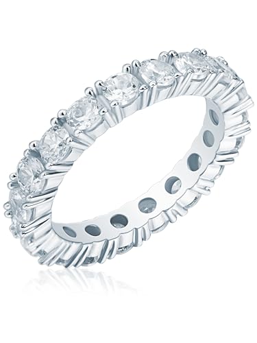 Rafaela Donata Damen Ring aus 925/- Sterling Silber mit Zirkonia Bandring Silberring von Rafaela Donata