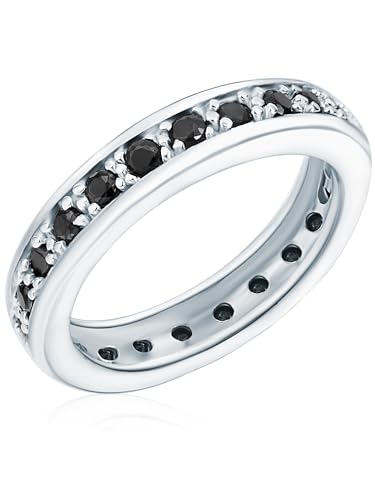 Rafaela Donata Damen Ring 925/- Sterling Silber rhodiniert Zirkonia schwarz Silberring von Rafaela Donata