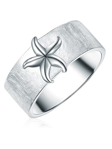 Rafaela Donata Damen Ring aus 925/- Sterling Silber rhodiniert mit Seestern von Rafaela Donata
