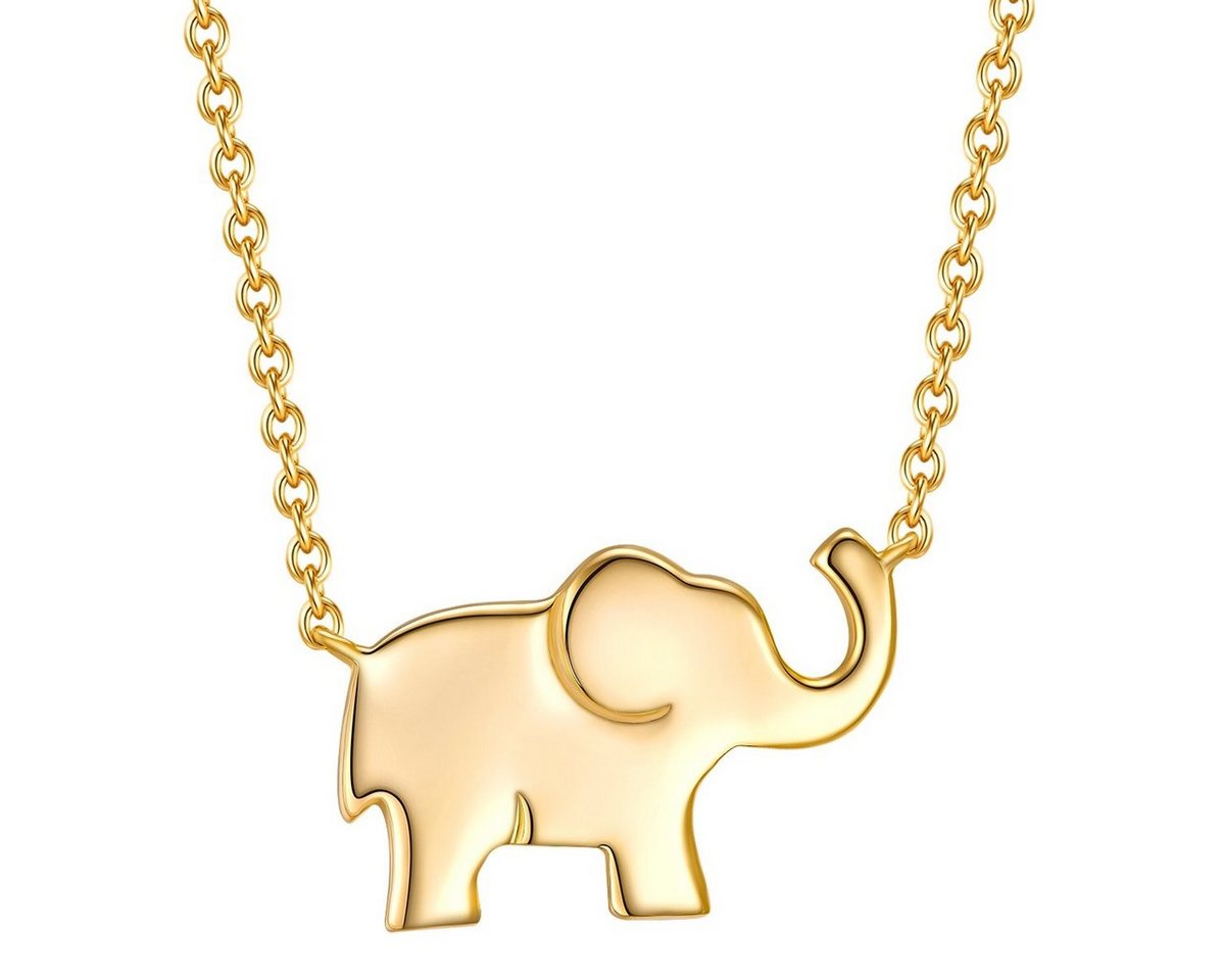Rafaela Donata Silberkette Elefant gelbgold, aus Sterling Silber von Rafaela Donata