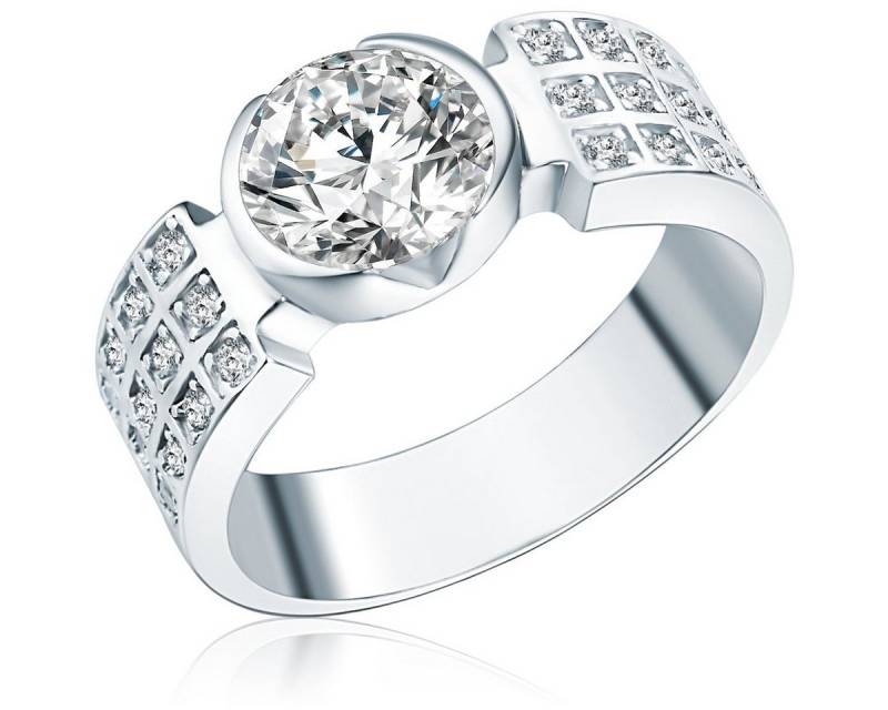 Rafaela Donata Silberring Damen-Ring aus 925 Sterling Silber, mit Zirkonia in Herz-Optik von Rafaela Donata