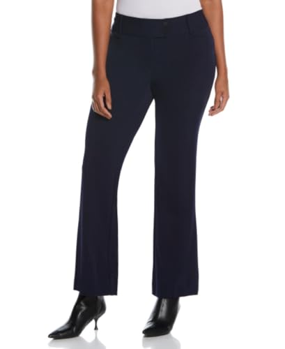 Rafaella Damen Curvy Fit Gabardine Bootcut Dress Pants with Pockets Klassische Hose, Marineblau, 48 von Rafaella