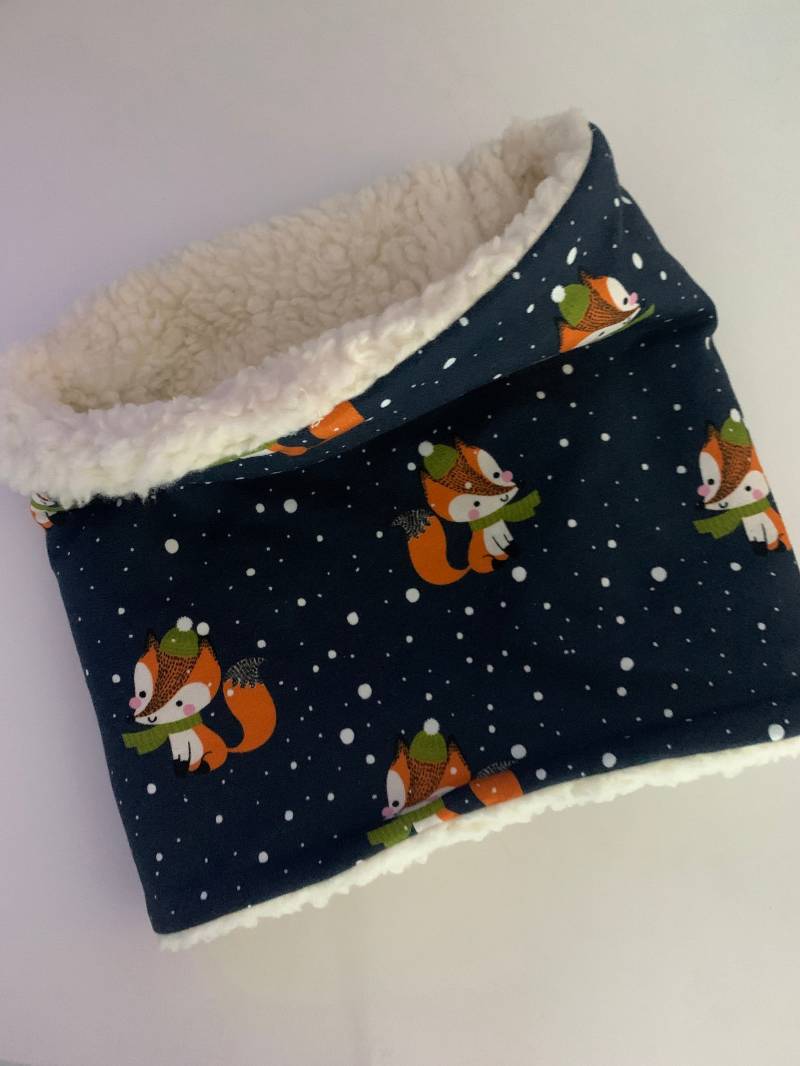 Loop Schal Schlauchschal Teddyfleece Loopschal Fuchs Blau Für Kinder Ab 2 Jahre von Rafetti