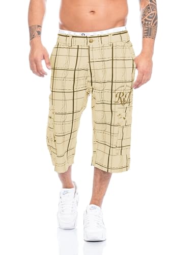 Raff&Taff Herren Bermuda Shorts Herren Sport Shorts Freizeithose Kurze Hosen Cargohose bis 8XL-RT001-Beige-L von Raff&Taff